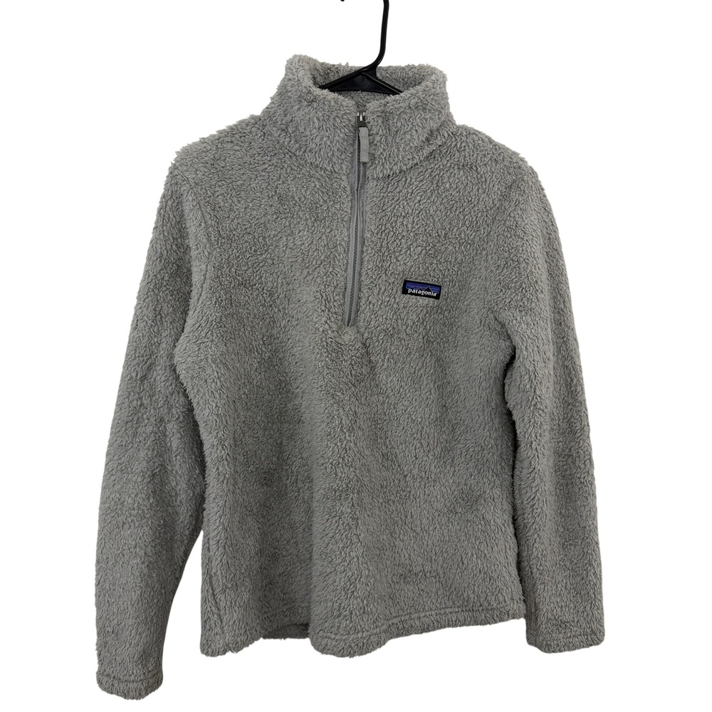 Patagonia Los Gatos Jacket Womens Small Gray Quarter Zip Fleece Pullover 25235